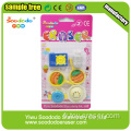 Round Colors Dolls School Eraser